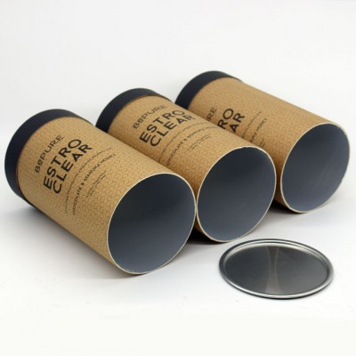 2018 Best Promotion Round Food Grade Kraft Paper Cylinder Packaging Coffee Box