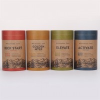 custom luxury recycle printed paper tube tea packaging